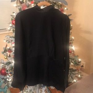 H&M Mixed Media Mock Neck Blouse